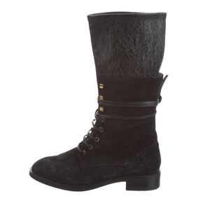 Stuart Weitzman Leather Combat Boots